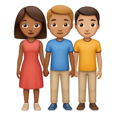 family of four icon sticker