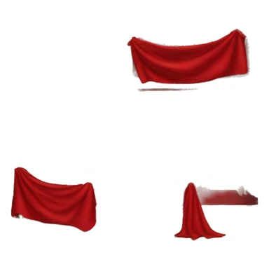 the house is wrapped in a large red scarf sticker