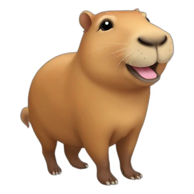 happy capybara sticker
