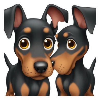 Cute Doberman puppy  sticker