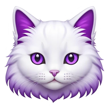 Gato blanco con morado sticker