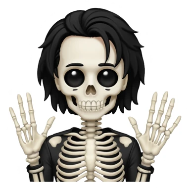 Make a Playboi Carti yvl skeleton hand emoji sticker