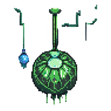 a slimy dance hall with goo dripping from the ceiling and a disco ball in pixel art style sticker