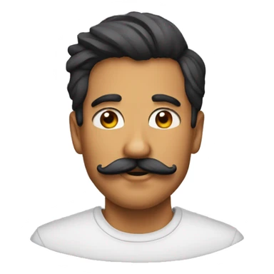 dégradé moustache metisse sticker