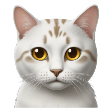 A cat with a d face sticker