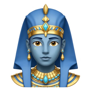 blue skin Pharaoh sticker