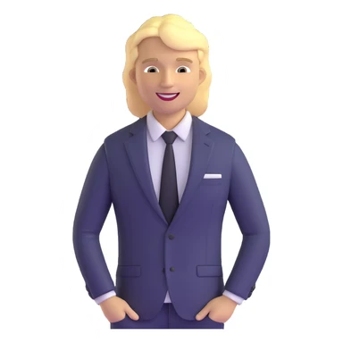 Oleg Tinkov, smiling, blond hair, business casual sticker