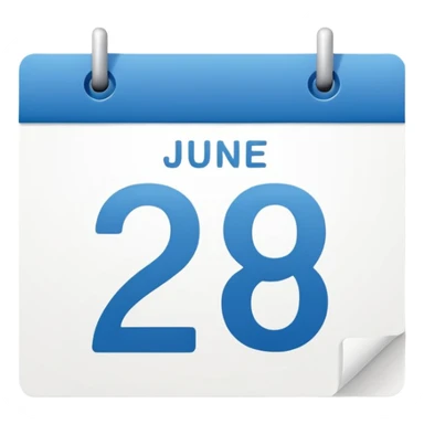 A calendar with the date June 29th on it sticker