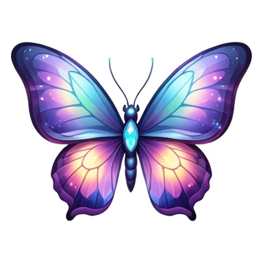 Nebula Crystal Butterfly sticker