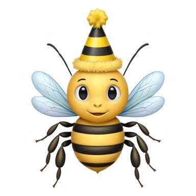 party hatted bee sticker