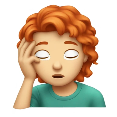 Redhead facepalm sticker