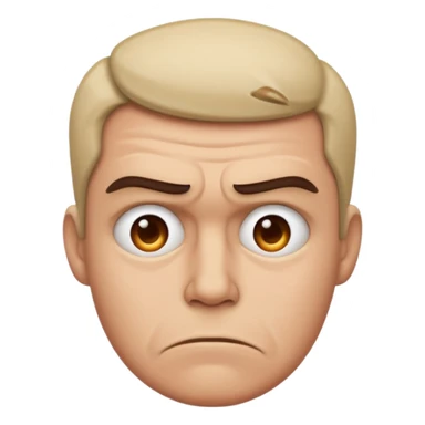 Fed up emoji face sticker