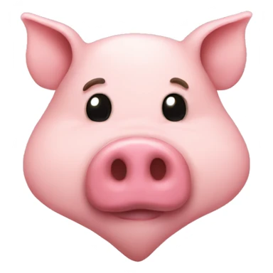 Heart like a pig nose sticker