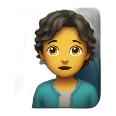 child crying on bus sticker