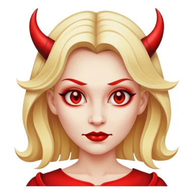 Blonde Lady devil  sticker