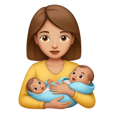 Woman holding a baby  sticker
