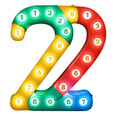 the numbers "1637" with Christmas lights wrapping it sticker