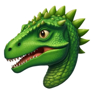 dinosaur head on human body  sticker
