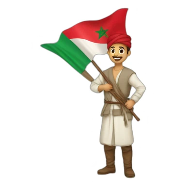Marocain avec drapeau du Maroc sticker