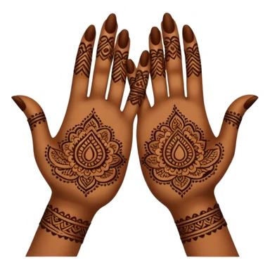 Hands with henna  sticker