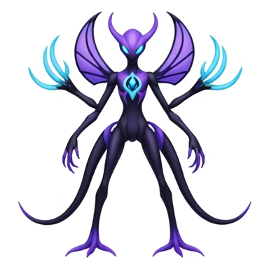 Lunala-Darkrai-Deoxys-Fakémon-hybrid-creature (full body)  sticker