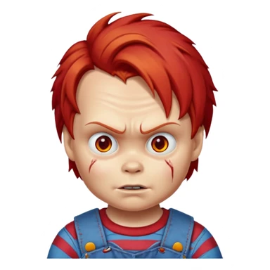 chucky face sticker