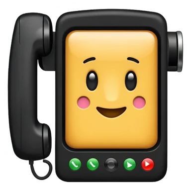 telefono con fondo negro que diga "llamada entrante" sticker