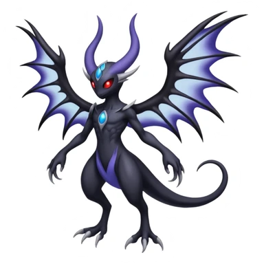 Lunala-Darkrai-Fakémon-hybrid-creature (full body)  sticker