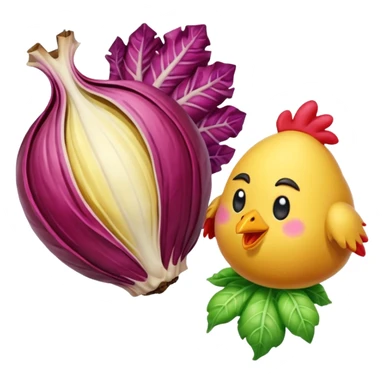 crea emote pack con sfondo trasparente e dimensioni 28x28 56x56 e 112x112 ognuna già con tutte e tre le dimensioni staccate dalle altre con tema radicchi e polli in stile gamer con parole da gaming in font bold colore arcobaleno diverso ad ogni parola sticker