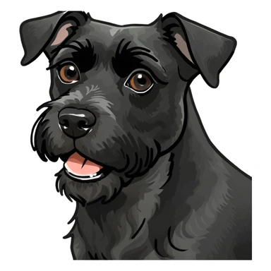 Black Schnauzer dog  sticker