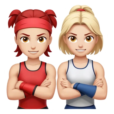 battle girl winning vs boy sticker