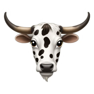 SPOTTED LONGHORN COW LONG LONG sticker