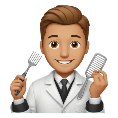 barber with comb




 sticker