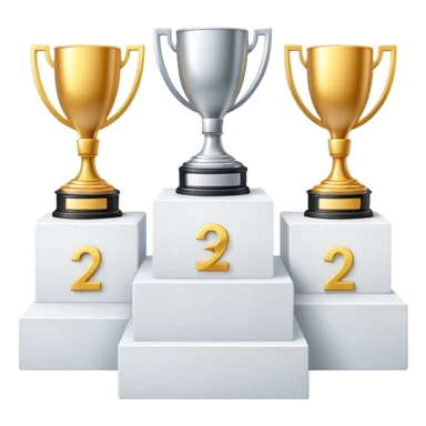 1st 2nd 3rd place podiums with gold silver bronze medals sticker