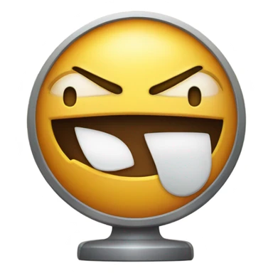 A emoji that does a time up with a face where it’s sticking out the tongue ￼ sticker