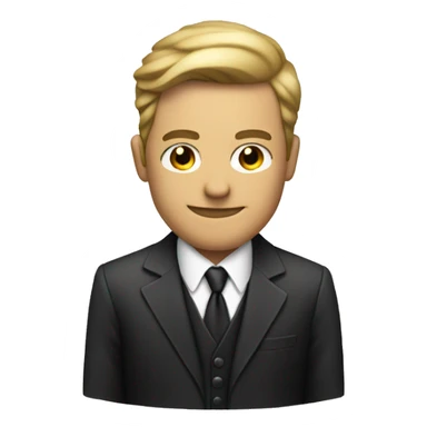 mysterious stylish man in suit no goggles  sticker