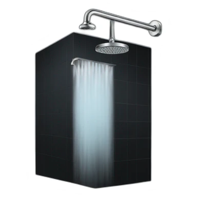 black bathroom shower sticker