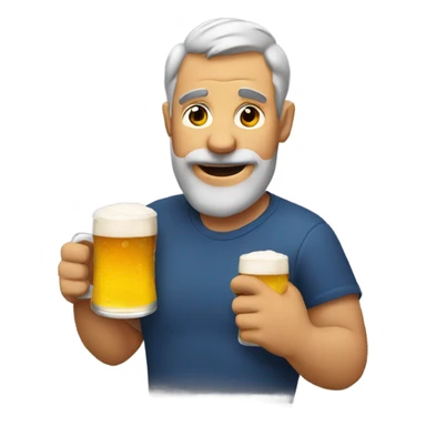 Dad drinking beer sticker