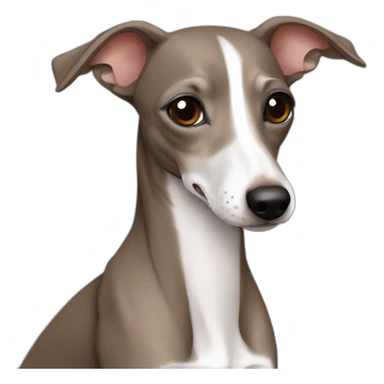 Italian greyhound emoji brown grey fur sticker