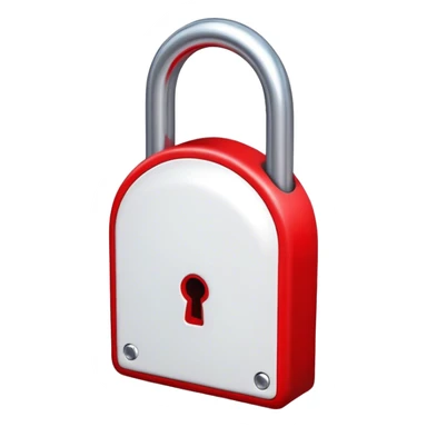 red lock sticker