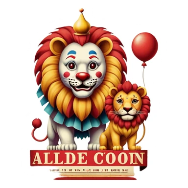 Vintage circus flyer sticker