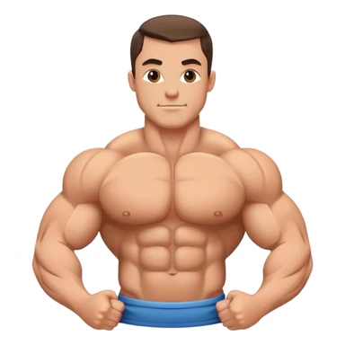 bodybuilder sixpack exercise sticker