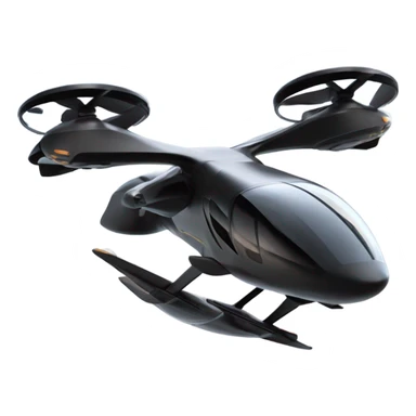 A black evtol aircraft sticker