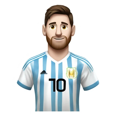 Messi con la camiseta de argentina con fondo png sticker