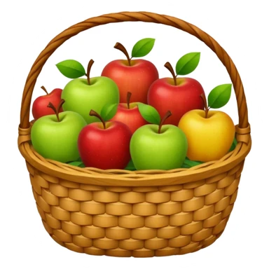 cozy basket of apples after apple picking @ghibli sticker