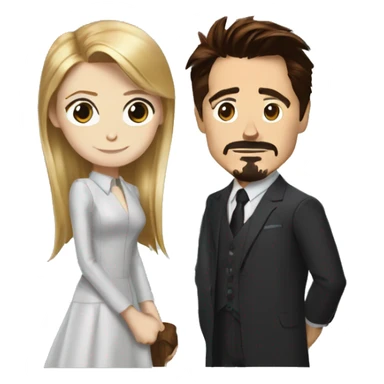 Tony stark and pepper potts  sticker