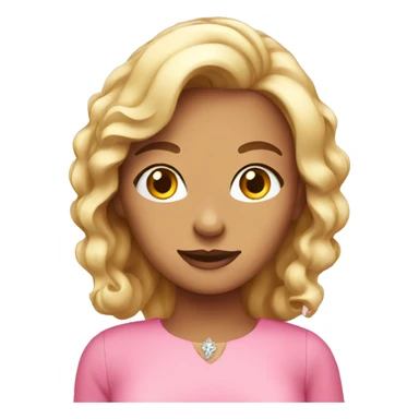 lady with a pink dress sticker