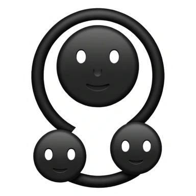 Make to round circles and one long line sticker