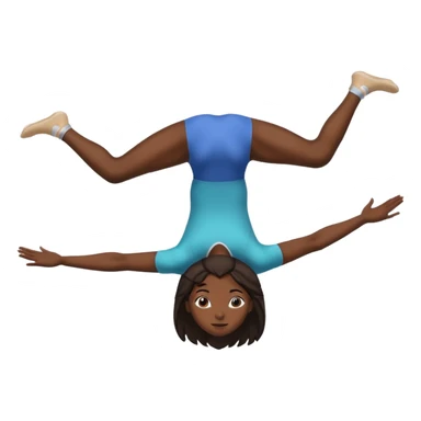 black girl doing a gymnastics backflip sticker