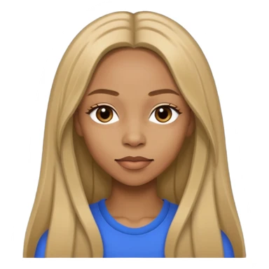 Shamari DeVoe with dark blonde long hair sticker